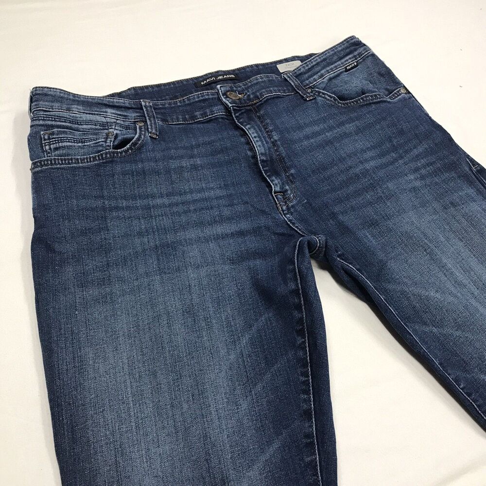 MAVI Zach Jeans Men 38x32 Straight Regular Fit Stretch Whisker Wash Blue Denim - Picture 6 of 16